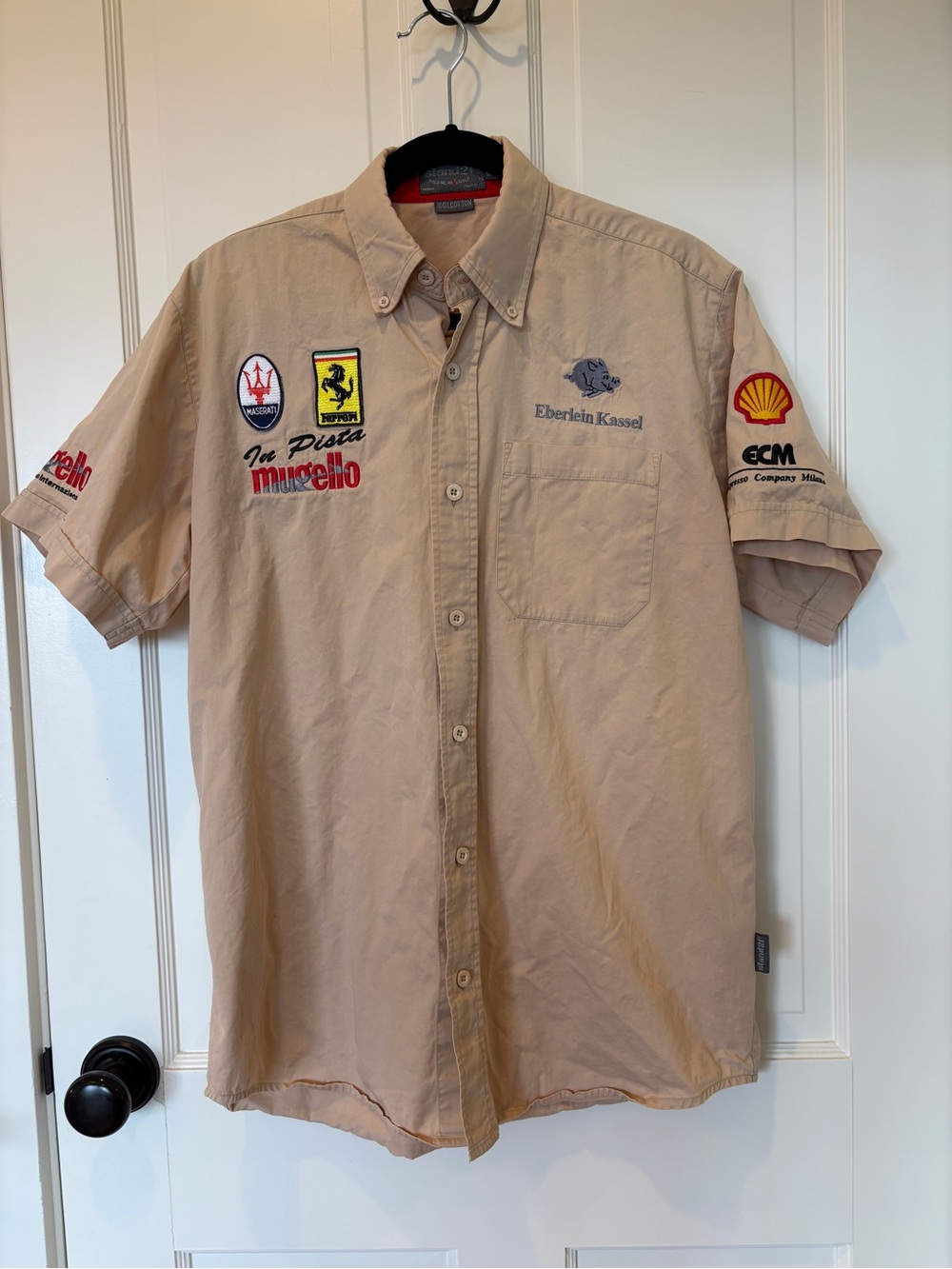 Stand 21 Men’s Beige Cotton Shirt